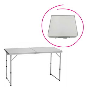 Skládací kempinkový stůl 120 cm Kepiana (hliník)