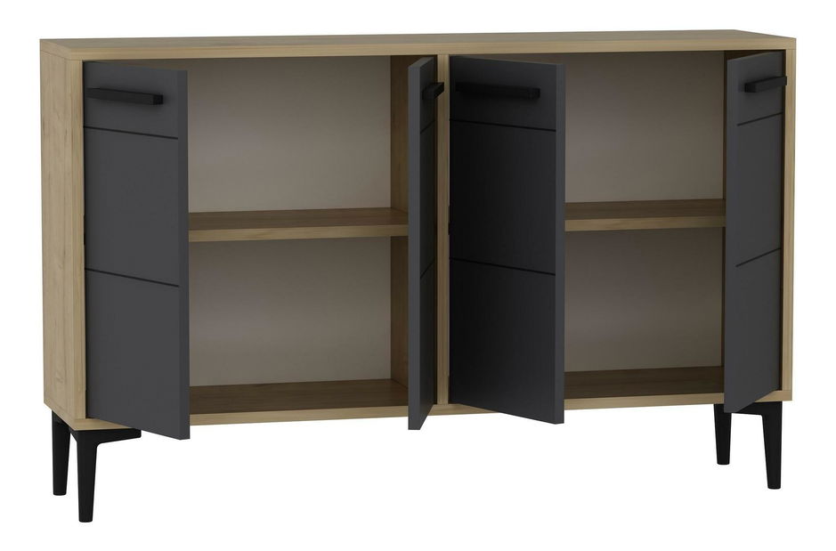 Komoda Daduko (dub safírový + antracit)