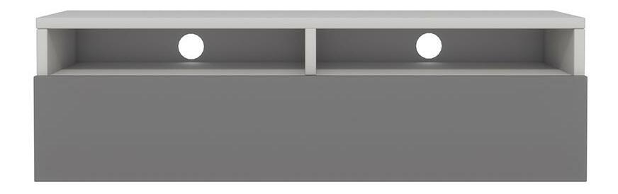 TV skříňka/stolek Redcan 100 (s osvětlením) (bílá + šedá)