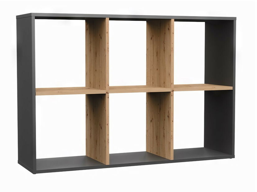 Regál Metros 3 (antracit + dub artisan)