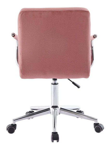 Kancelářská židle Seattle (růžová + stříbrná)
