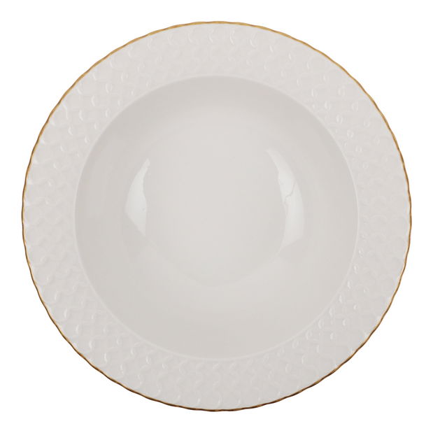Jídelní souprava (24 ks.) Benita 250 Y (bílá + zlatá)