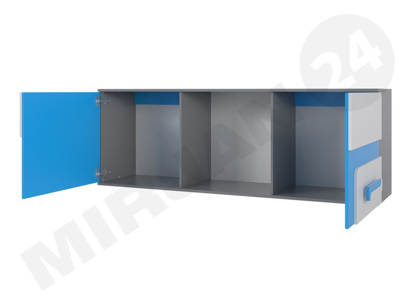 Nábytek do studentského pokoje Petanata XV (antracit + bílá)