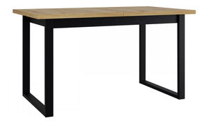 Rozkládací jídelní stůl Elarna 80 x 140 180 III (dub artisan + černá) (pro 4-8 osob)