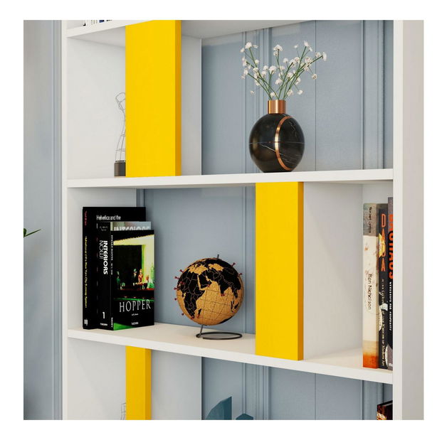 Regál Limba (bílá + žlutá)