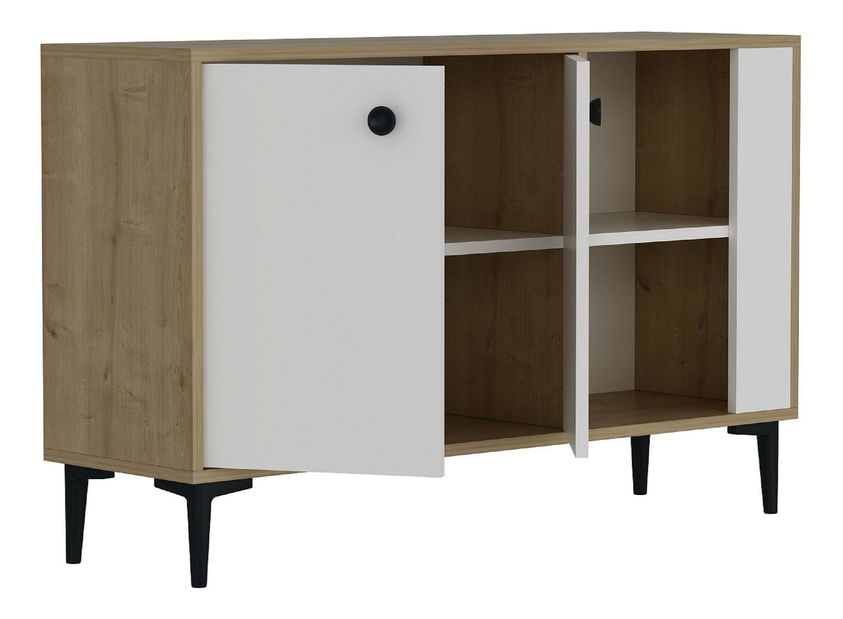 Skříňka Samově 2 (dub safírový + bílá)