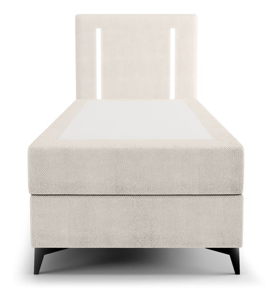 Jednolůžková postel 90 cm Ortega Comfort (světle šedá) (s roštem a matrací, bez úl. prostoru) (s LED osvětlením)