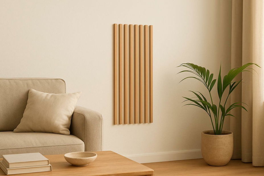 Nástěnný panel Celcey Typ 04 (dub wotan + bílý lesk)