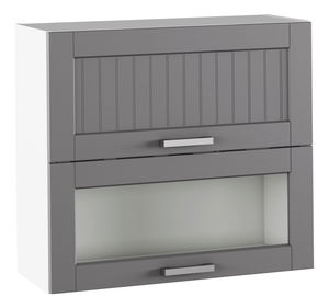 Horní kuchyňská skříňka Janne Typ 13 (tmavě šedá + bílá)