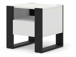 Noční stolek Montana (bílá + černá)