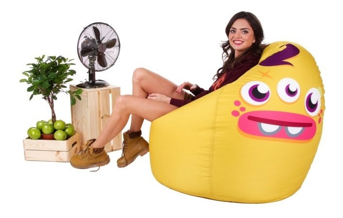 Sedací pytel Monsty (žlutá)