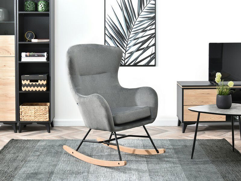 Křeslo Nesí (šedá + buk bílý)