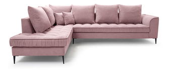 Rohová sedací souprava Lunara (růžová) (L)