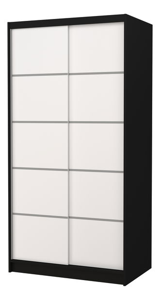 Šatní skříň Remea (černá + bílá)