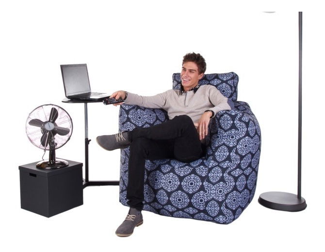 Sedací pytel s taburetem Tatry Plus (šedá)