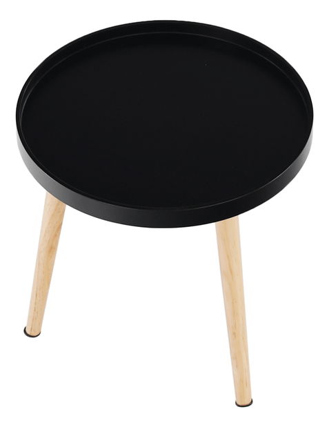 Příruční stolek Sansay (černá + přírodní)