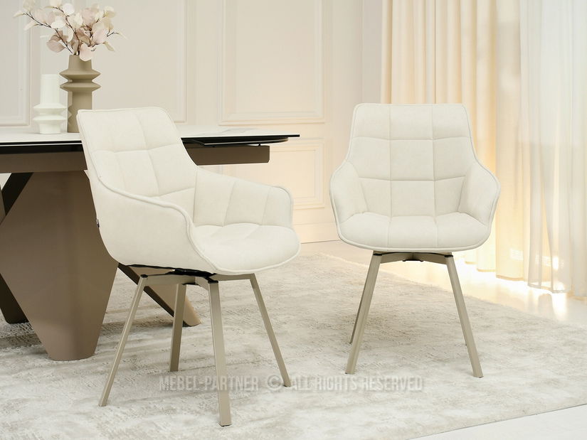 Jídelní židle Antiguas (krémová + béžová)