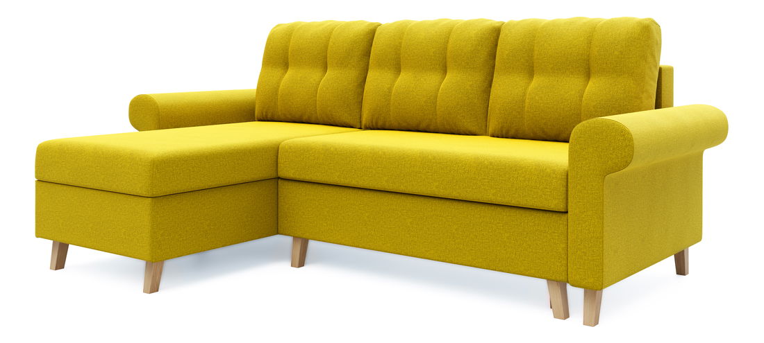 Rohová sedací souprava Ostrol (žultá) (L)