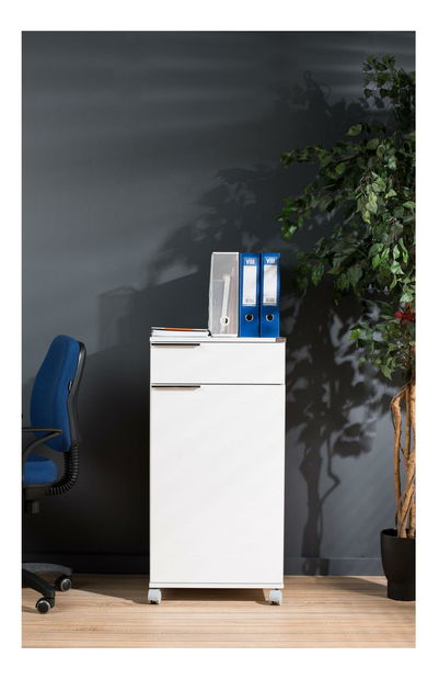 Komoda na kolečkách Aderyn 1 (bílá)