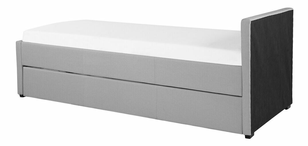 Rozkládací postel 80 cm MERMAID (s roštem) (světle šedá)