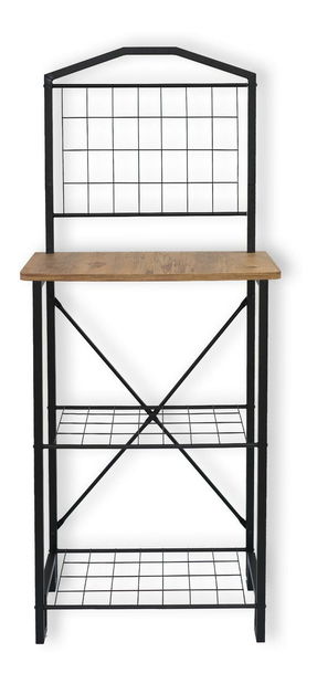 Servírovací stolek Kekate (borovice atlantická + černá)