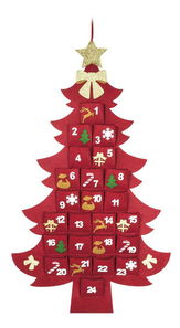Plstěný adventní kalendář stromek RXL 452 (červená)