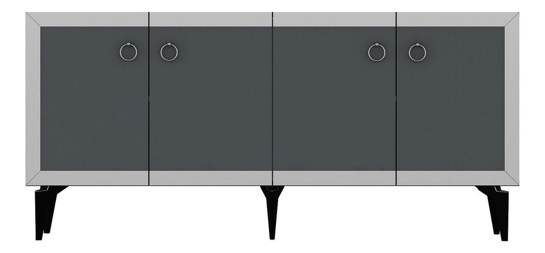 Skříňka Muvuta 1 (antracit + stříbrná)