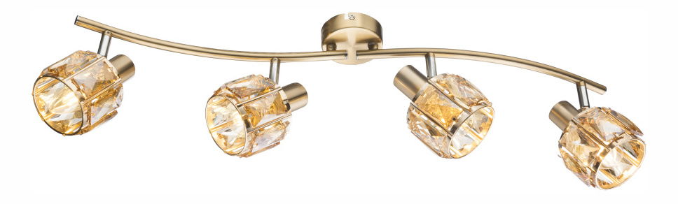 Závěsné svítidlo Mero 54358-4Z (zlatá + jantar)