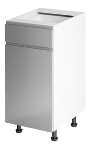 Dolní kuchyňská Skříňka D40S1 Aurellia (bílá + lesk šedý) (L)