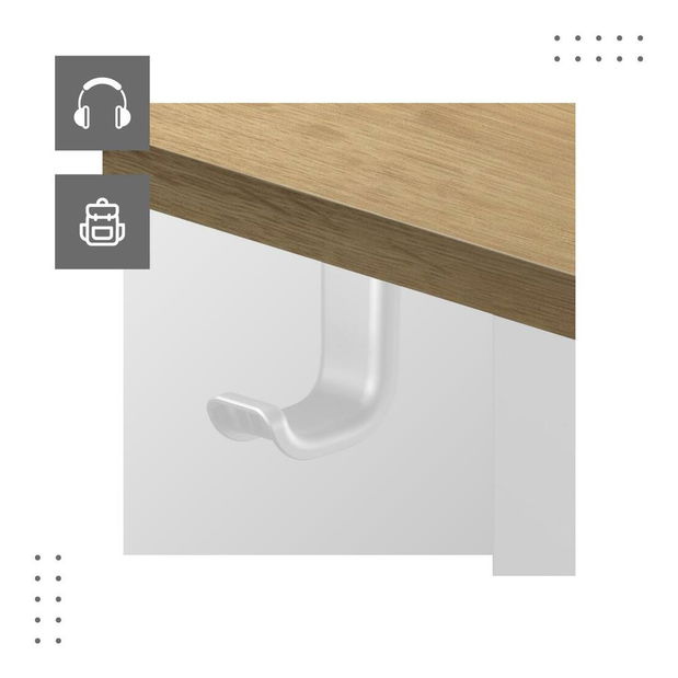 Elektricky nastavitelný PC stolek Legend 7.0 (bílá + craft)