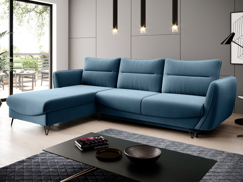 Rohová sedačka Scottie 38 (modrá) (L)