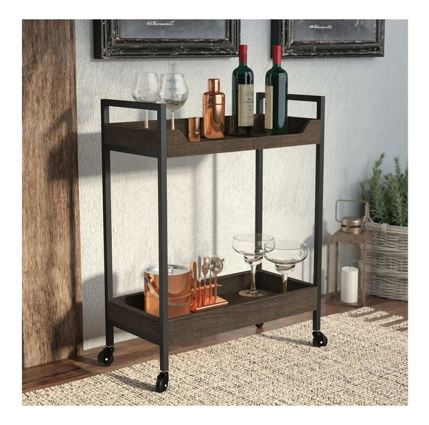  Servírovací stolek Lisane (tmavě hnědá)