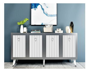 Skříňka Vopula (bílá + stříbrná)