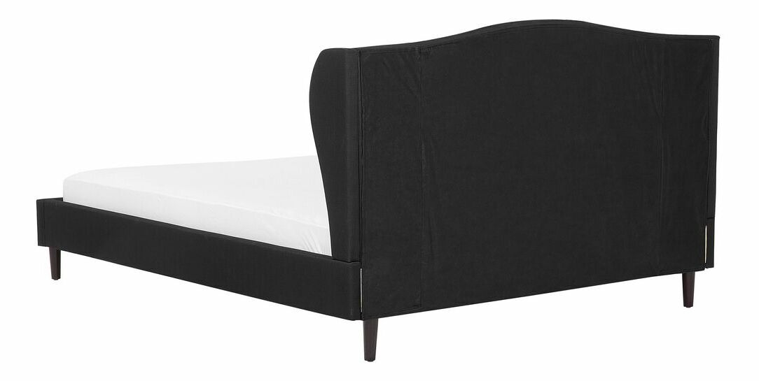 Manželská postel 180 cm COLLETTE (s roštem) (černá)