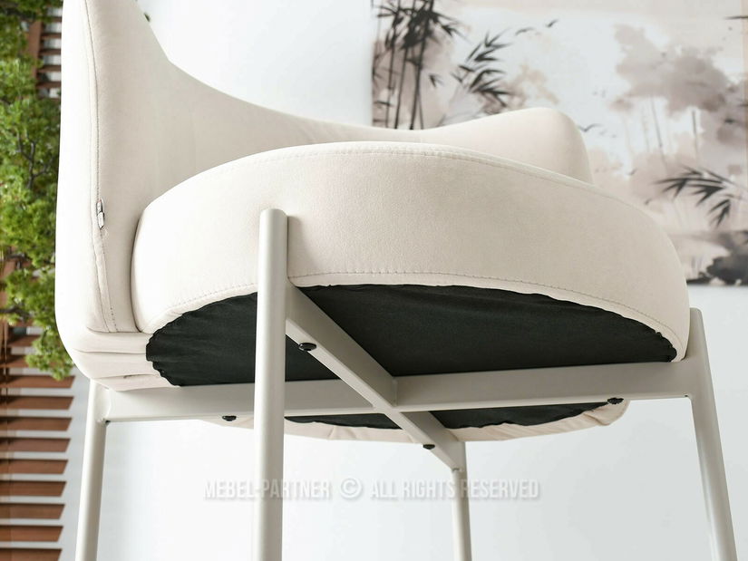 Židle Charliez (krémová + šedá)