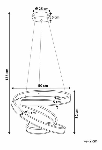 Závěsné svítidlo Wantarium (zlatá)