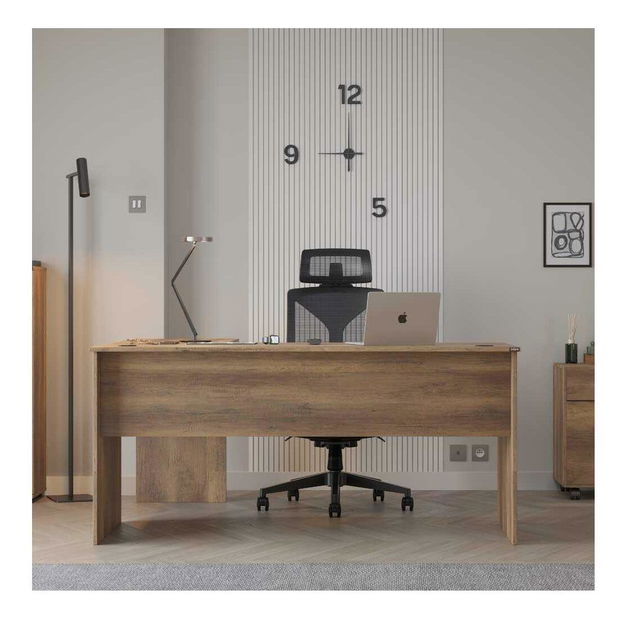 Rohový PC stolek Raven (ořech)