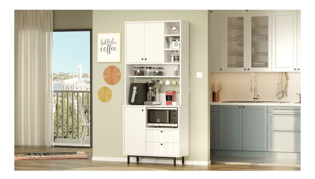 Policová skříň Rebutia 6 (bílá)