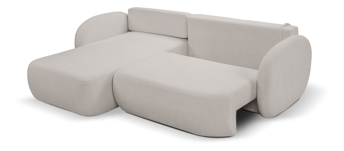 Rohová sedací souprava Onyx (světle šedá) (L)