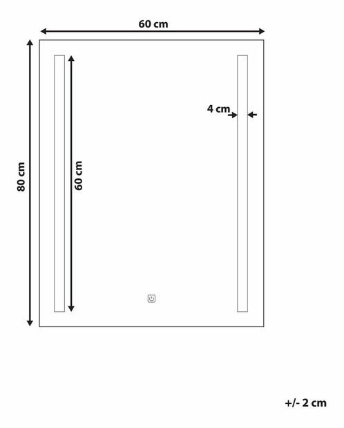 Nástěnné zrcadlo 60 x 80 cm Marinet (stříbrná)