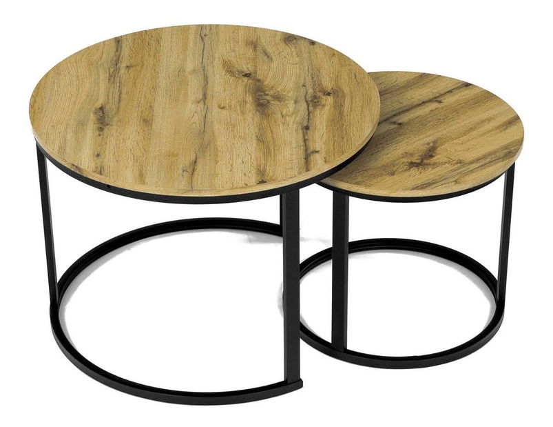 Set 2 konferenčních stolků Conjugar (dub divoký)