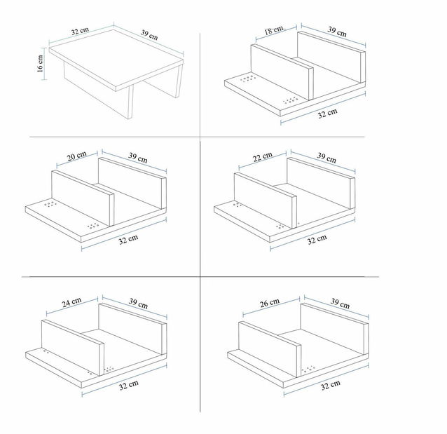 Boční stolek Veritate (ořech)
