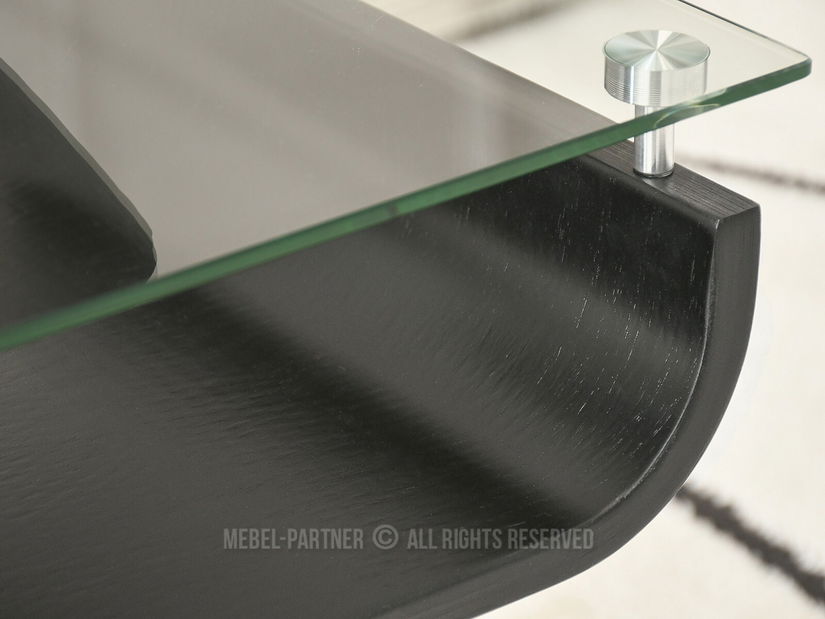 Konferenční stolek Largus (černé dřevo + černá)