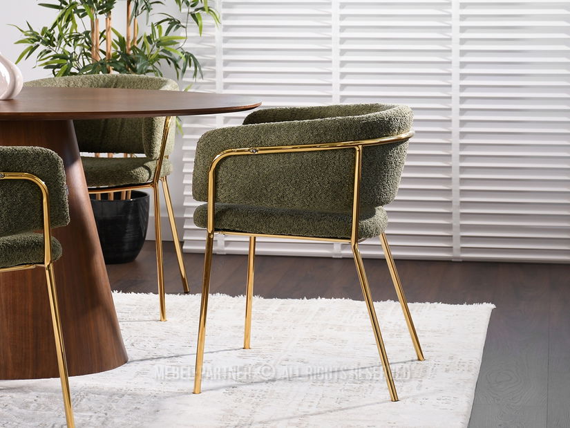 Židle Sorento (zelená + zlatá)
