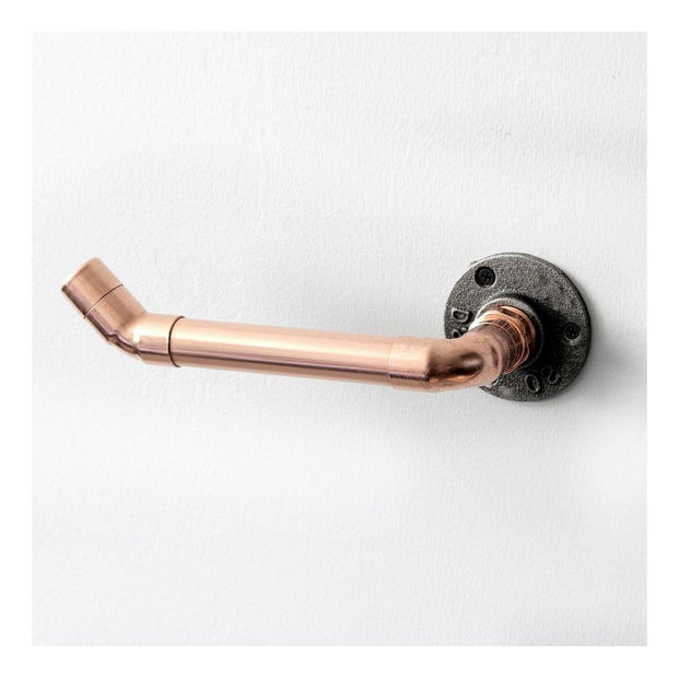 Nástěnný držák na toaletní papír Mapeno 7 (růžová + zlatá)