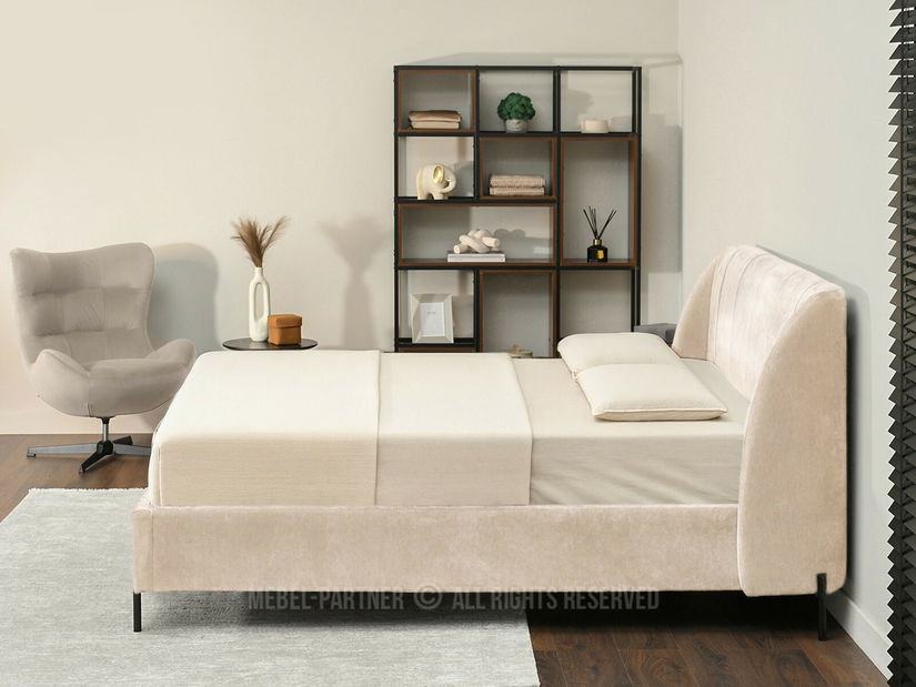 Manželská postel 160 cm Apelar (krémová + černá)