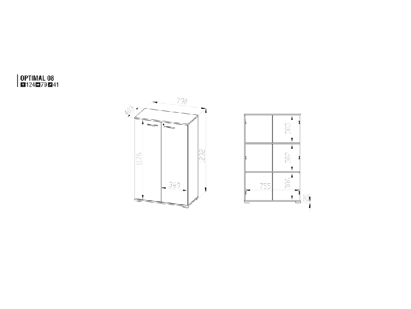 Skříňka Optimal 8