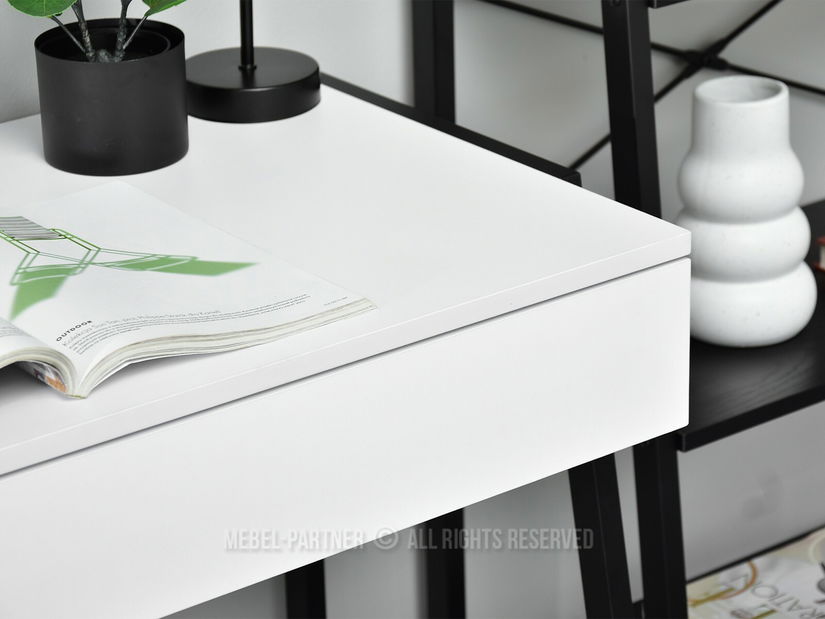 PC stolek Norway (bílá + černá)