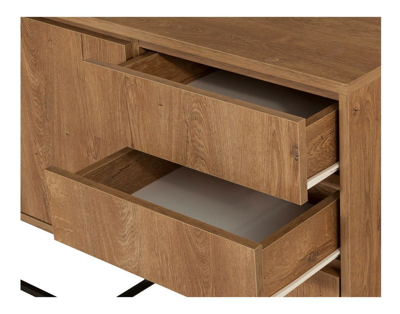 Souprava nábytku do obývacího pokoje Laxi 14 (ořech + černá)