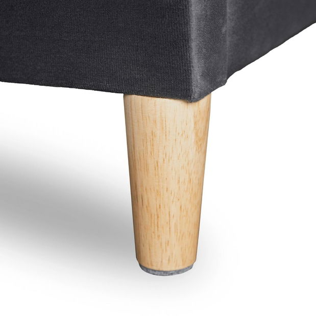 Manželská postel 160 cm Nodrizas (šedá) (s roštem)